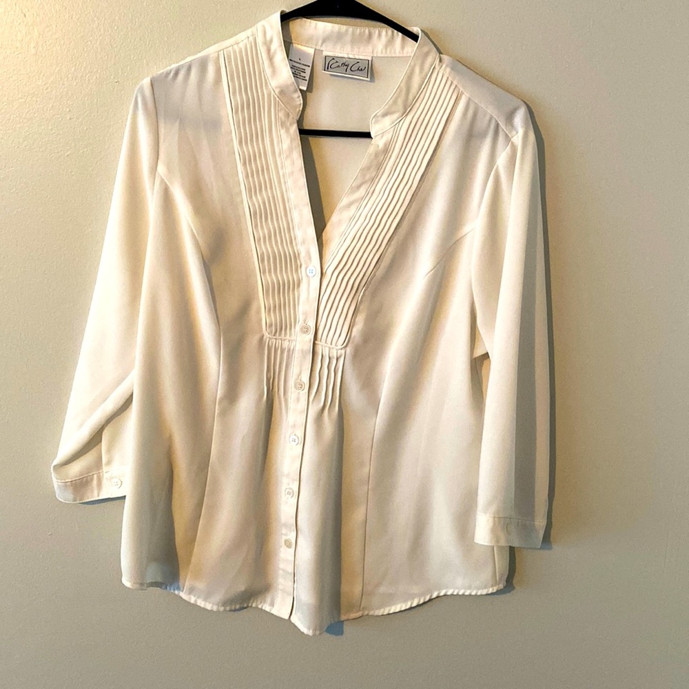 Kathy Che vintage white top size large
